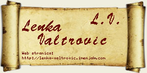 Lenka Valtrović vizit kartica